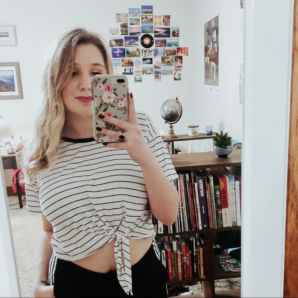 SOLD - Vintage Tied Crop Top